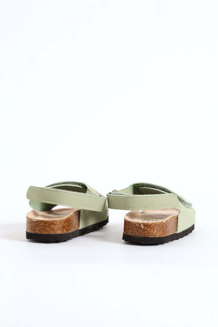 Pre-Boys Dino Print Health Sandal - Sage