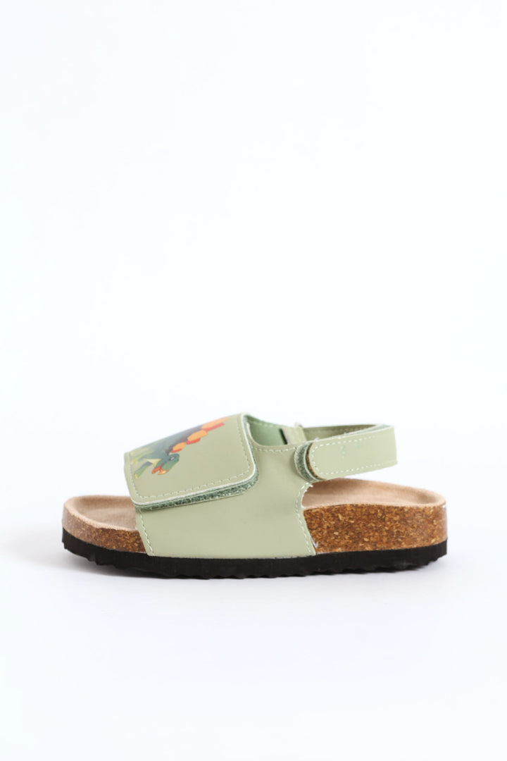 Pre-Boys Dino Print Health Sandal - Sage