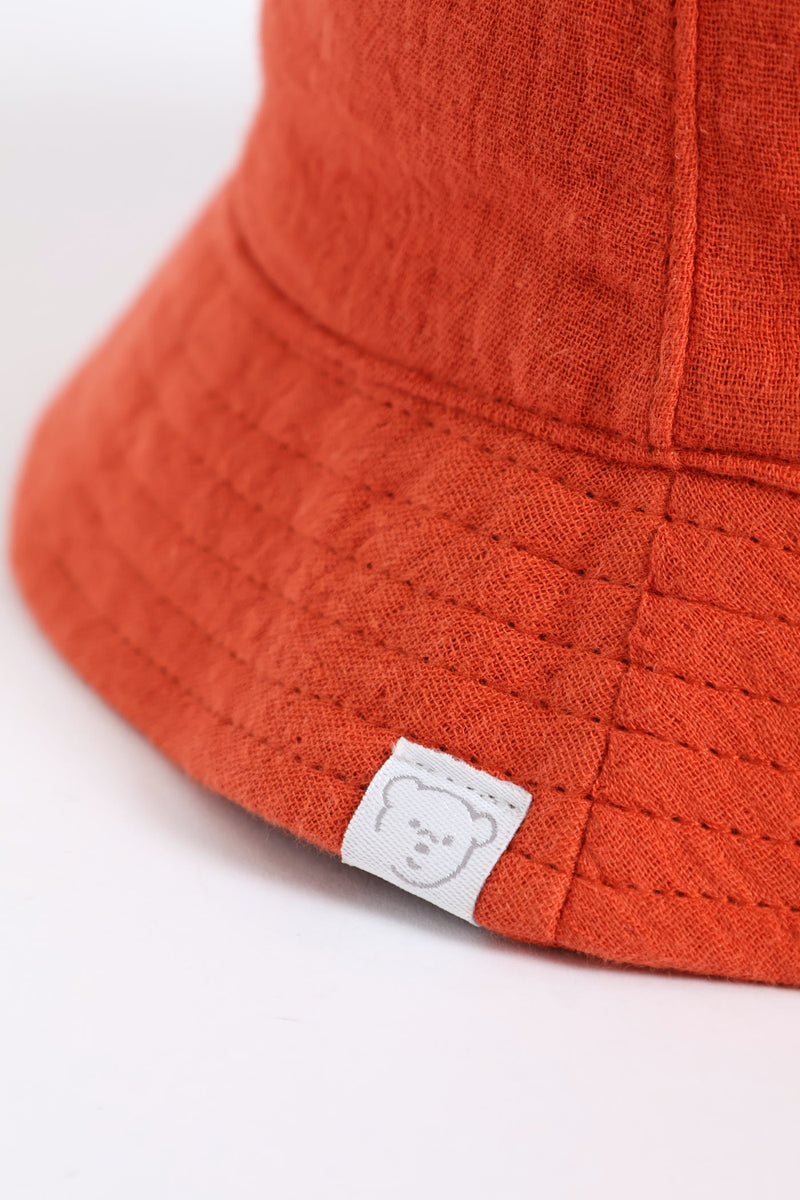 Baby Boys 2 Pack Plain Crinkle Cotton Hat - Natural