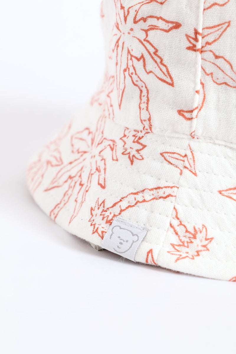 Baby Boys 2 Pack Plain Crinkle Cotton Hat - Natural