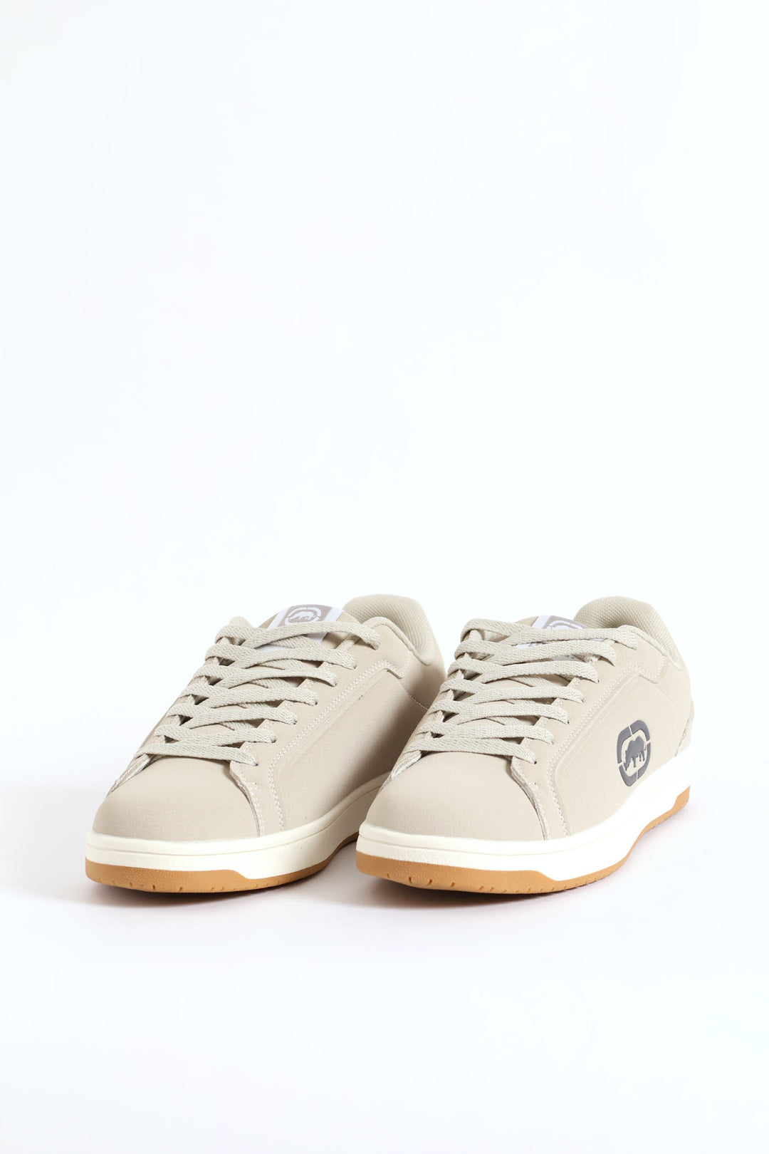 Debossed Logo Detail Lace Up Sneaker - Grey