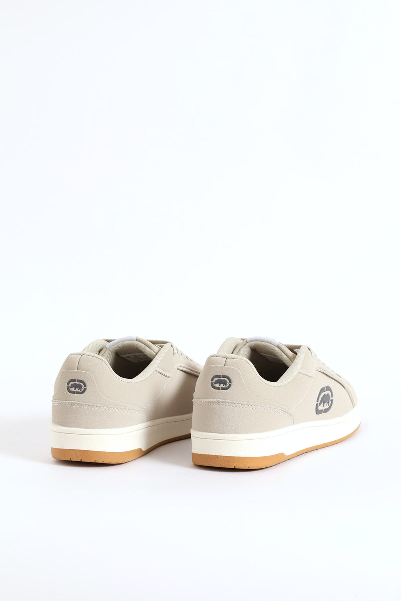 Debossed Logo Detail Lace Up Sneaker - Grey