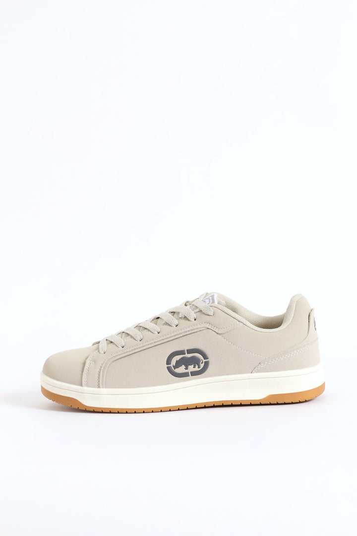 Debossed Logo Detail Lace Up Sneaker - Grey
