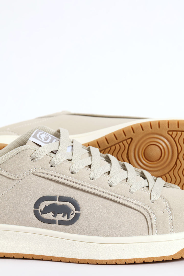 Debossed Logo Detail Lace Up Sneaker - Grey