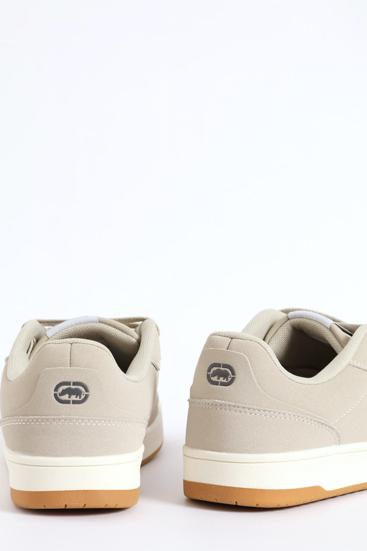Debossed Logo Detail Lace Up Sneaker - Grey