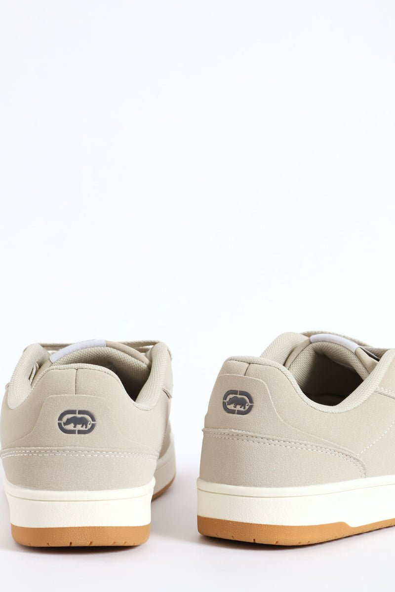 Debossed Logo Detail Lace Up Sneaker - Grey