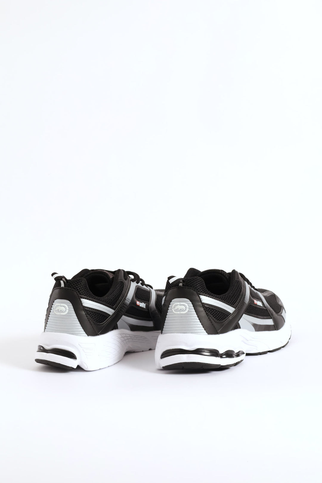 Panelled Lace Up Trainer - Black