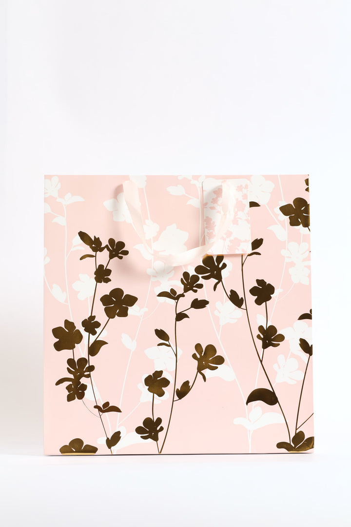 Gold Foil Gift Bag - Pink