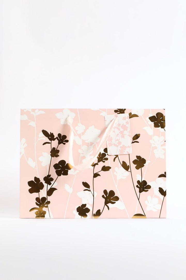 Gold Foil Gift Bag - Pink