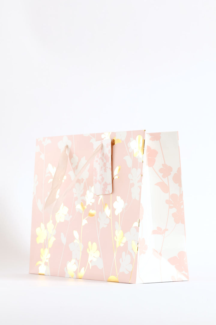 Gold Foil Gift Bag - Pink