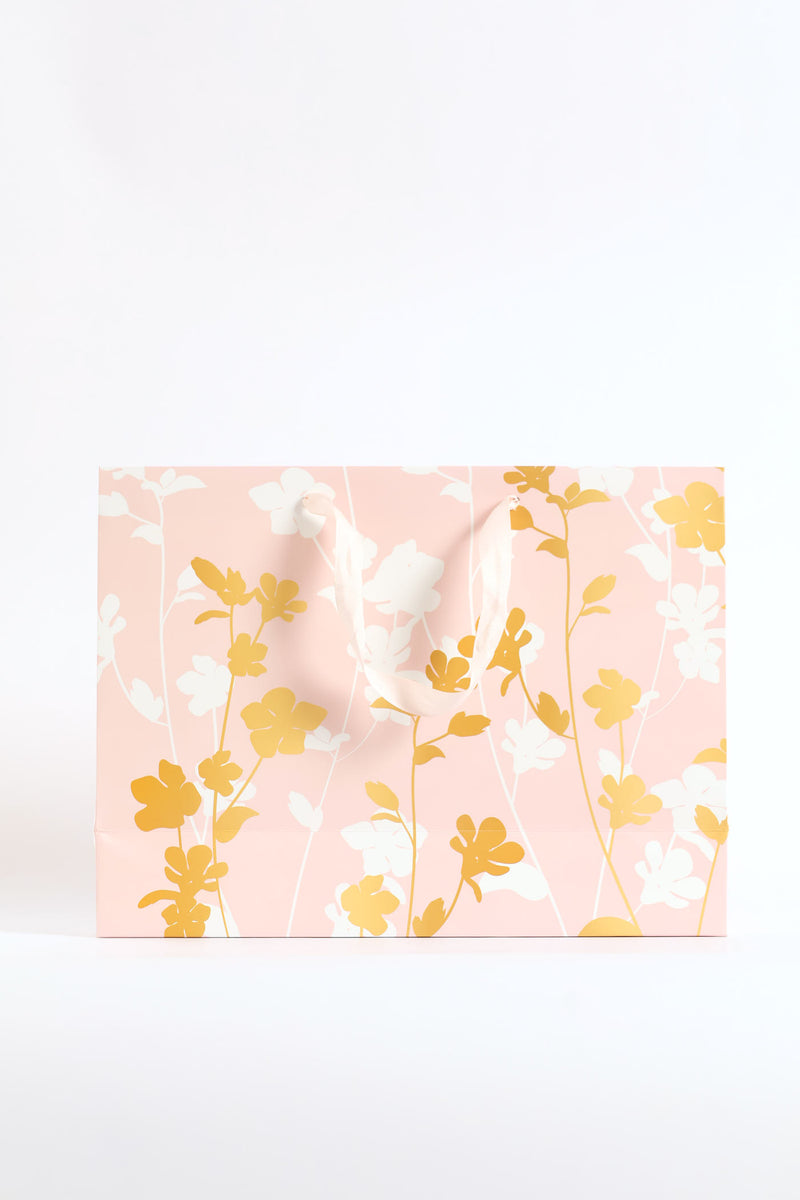Gold Foil Gift Bag - Pink