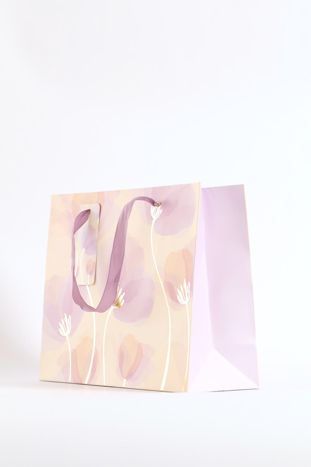 Washed Floral Gift Bag - Lilac