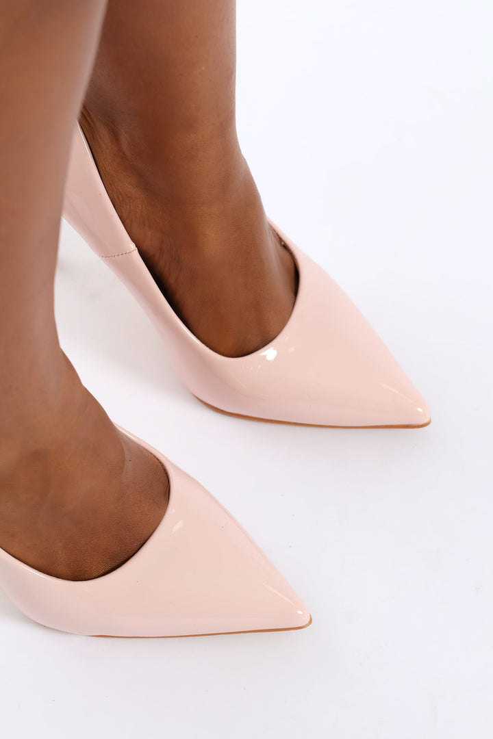 Patent Pointy Court Heel - Blush