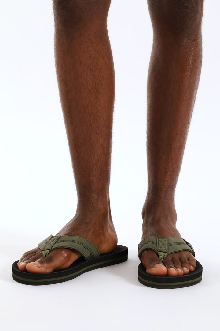 Moulded Footbed Wide Vamp Sandal - Black