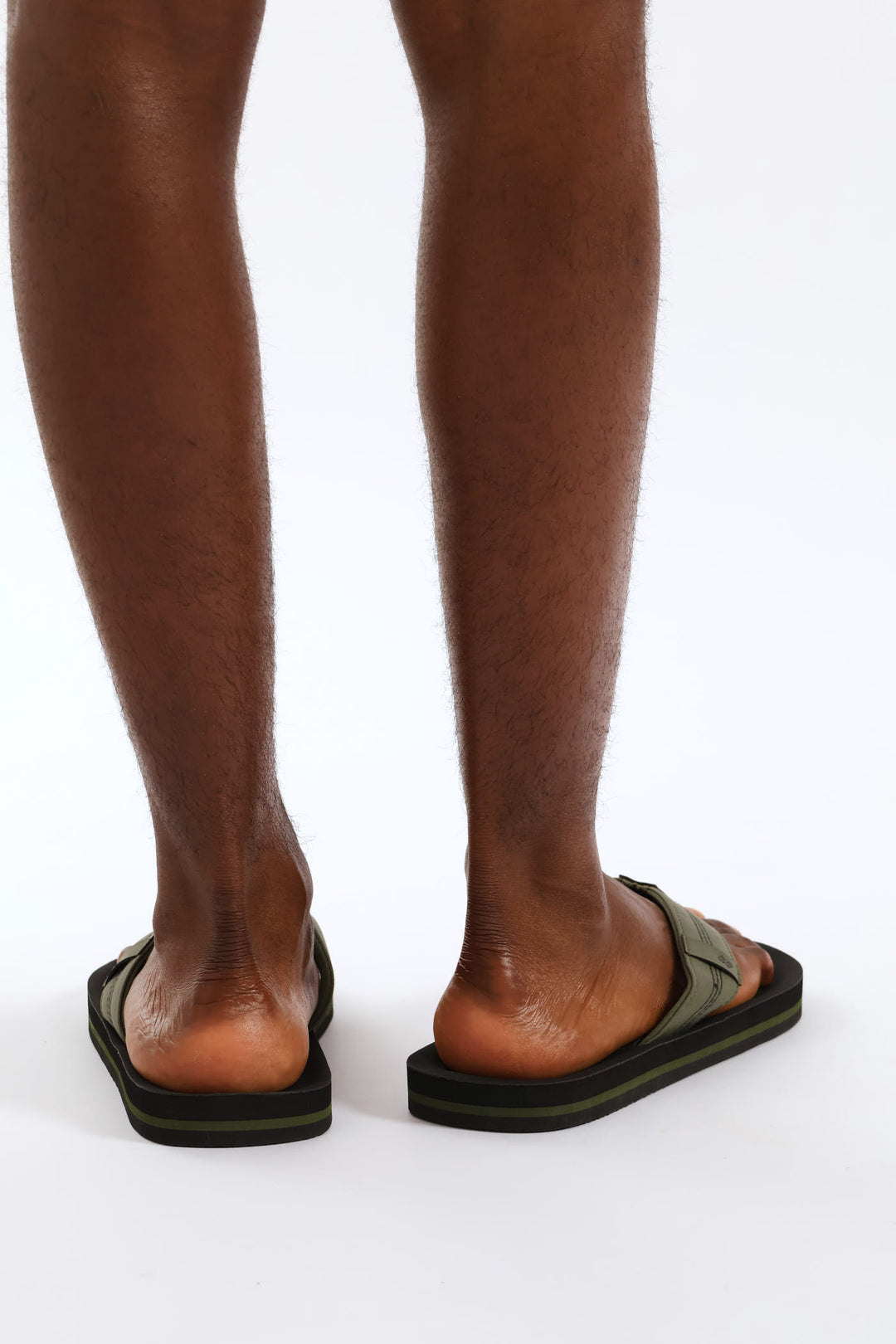 Moulded Footbed Wide Vamp Sandal - Black