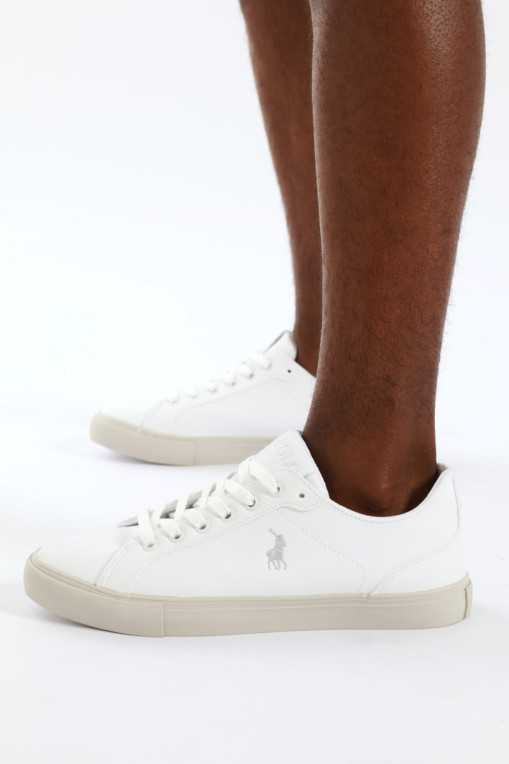 Basic Pu Lace Up Sneaker - White