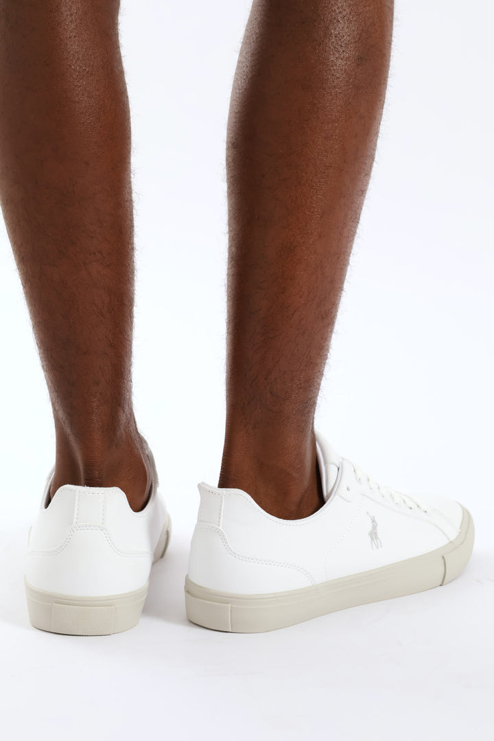 Basic Pu Lace Up Sneaker - White