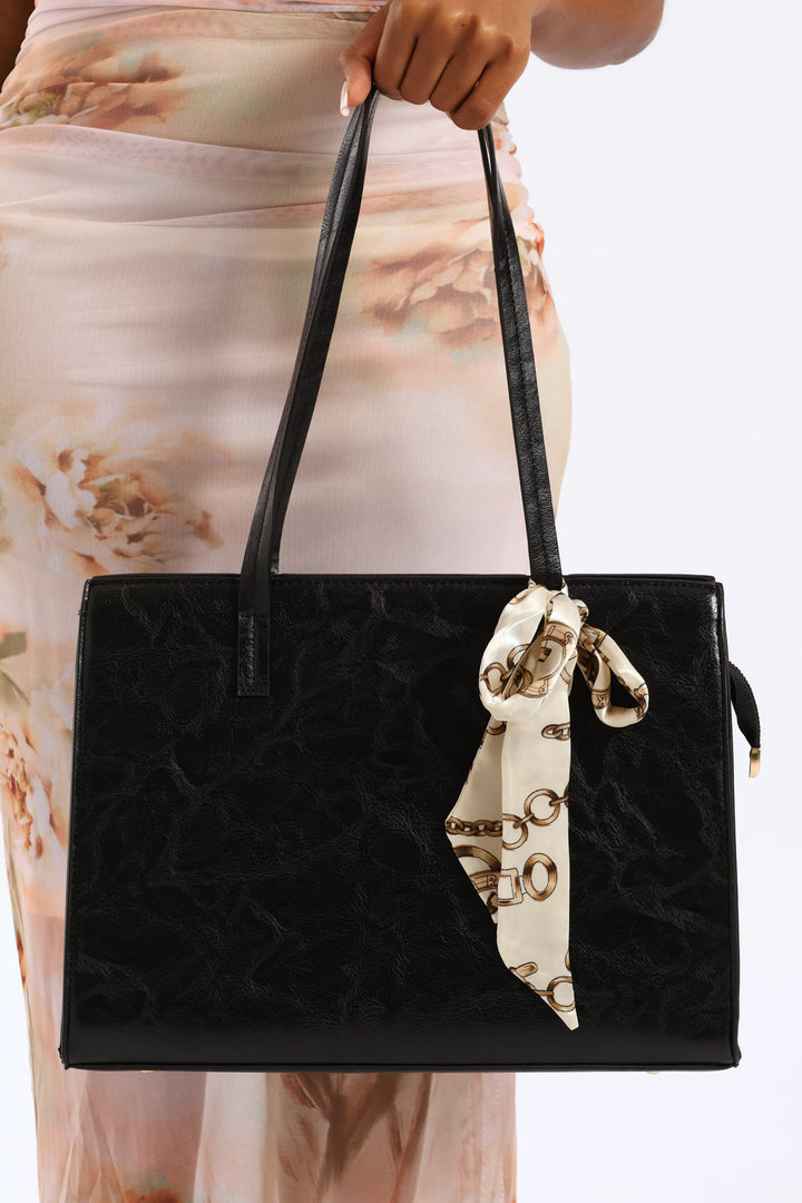 Square Shopper Bag - Black