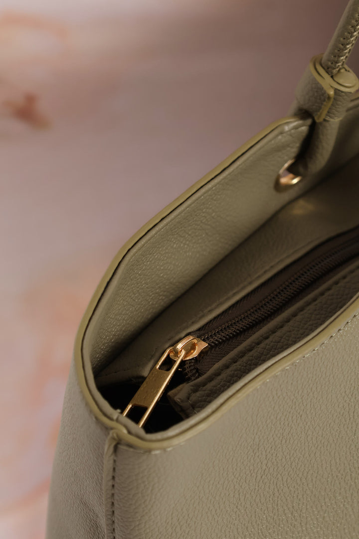 Front Pocket Shopper Bag - Sage