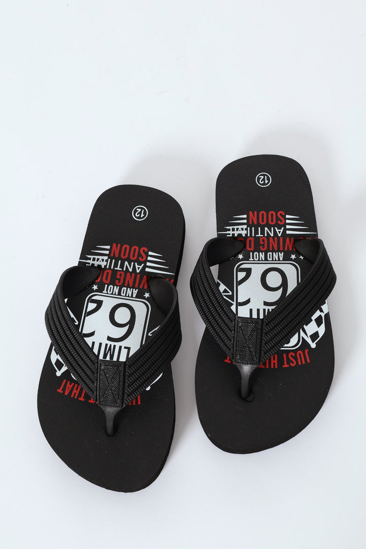 Boys Thong Sandal - Black