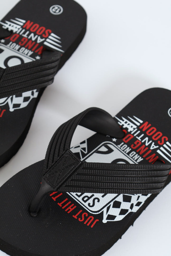Boys Thong Sandal - Black