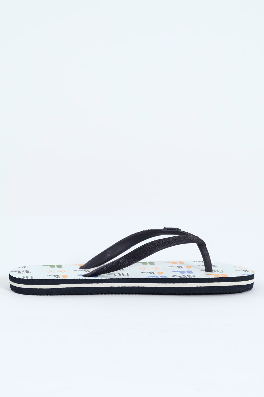 Boys Coco Flip Flop - White/Navy