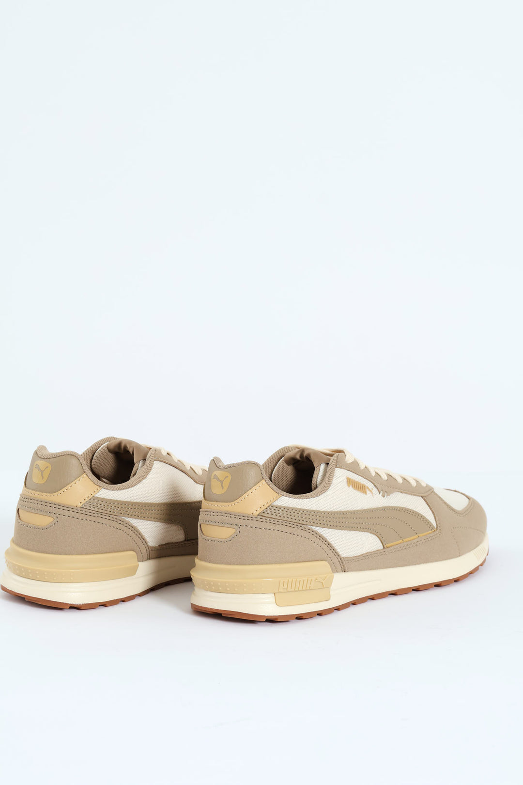 Graviton Clip Detail Lace Up Sneaker - Beige/White