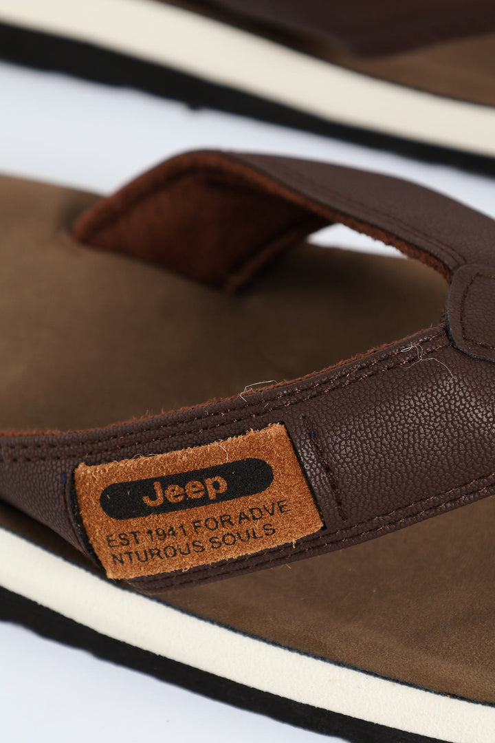 Patriot Comfort Wide Vamp Thong Sandal - Brown