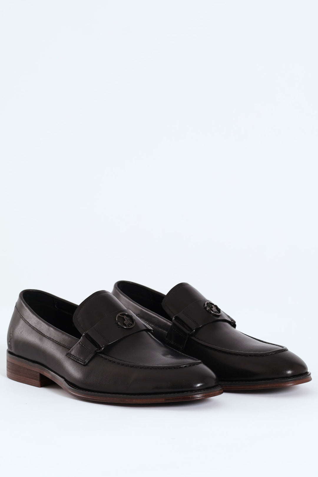 Circle Pony Trim Penny Loafer Black - Main Image