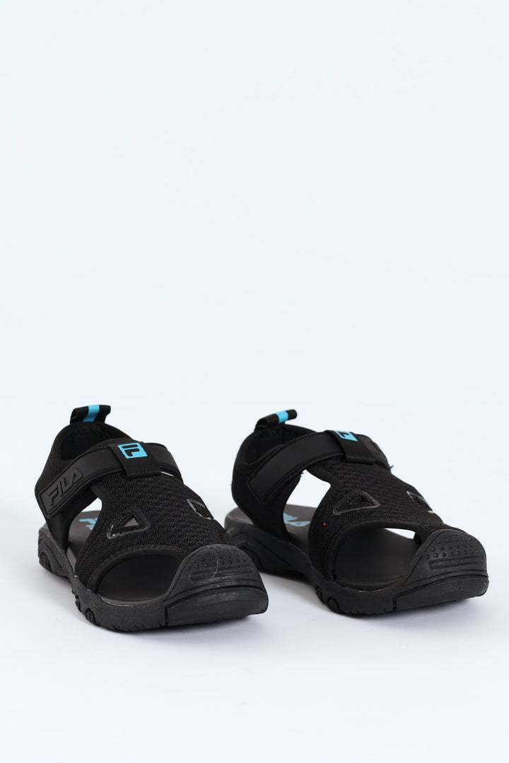 Boys Aqua Closed Toe Sandal - Black