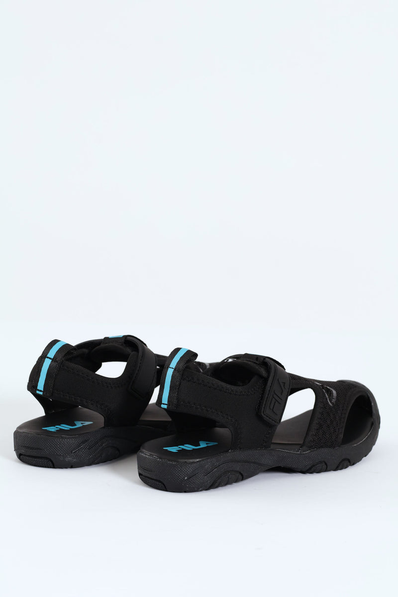Boys Aqua Closed Toe Sandal - Black