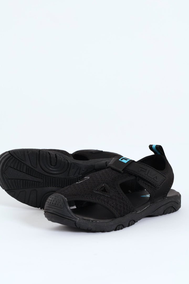 Boys Aqua Closed Toe Sandal - Black