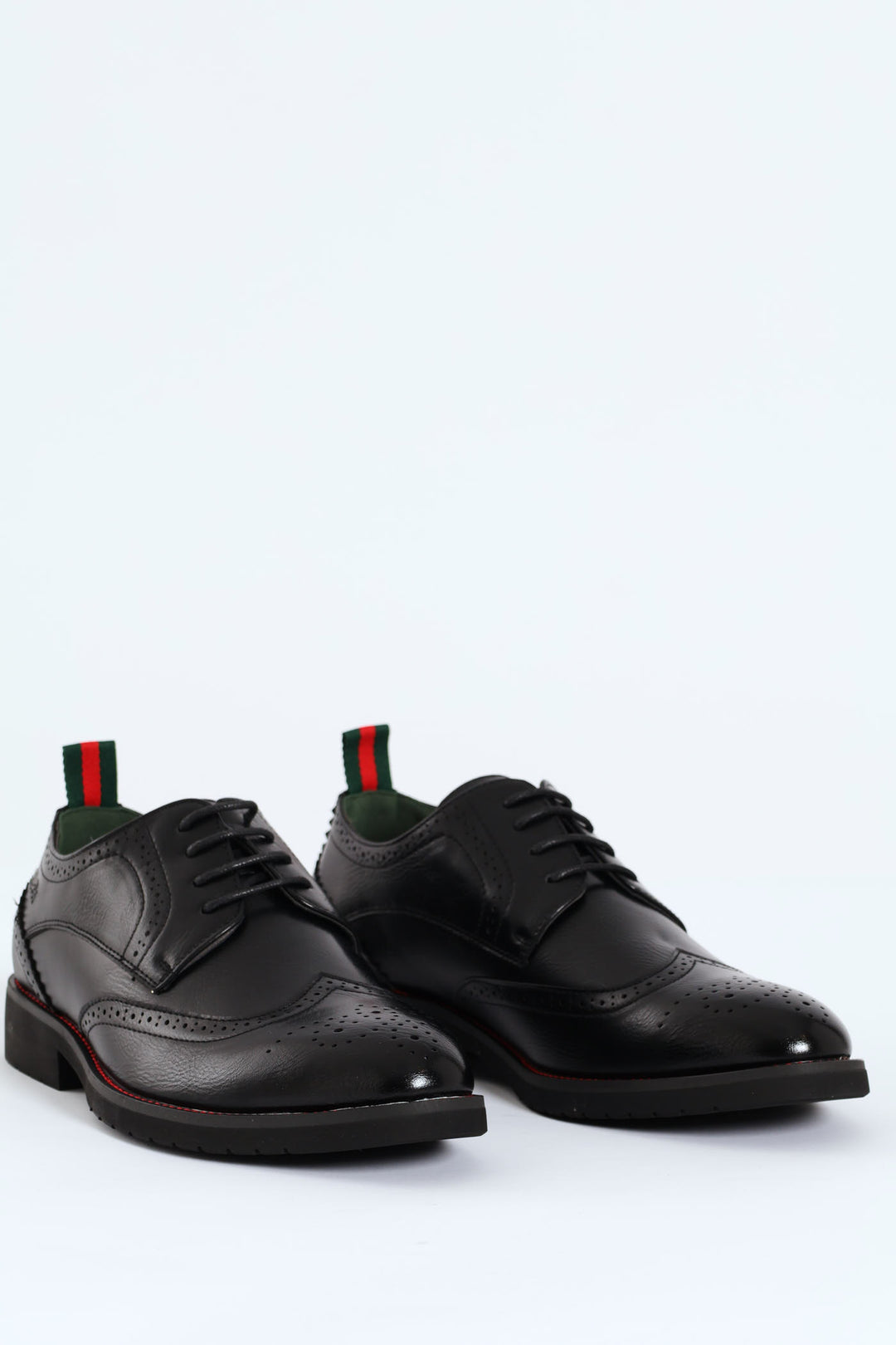 Brogue Apron Lace Up Derby Shoe - Black