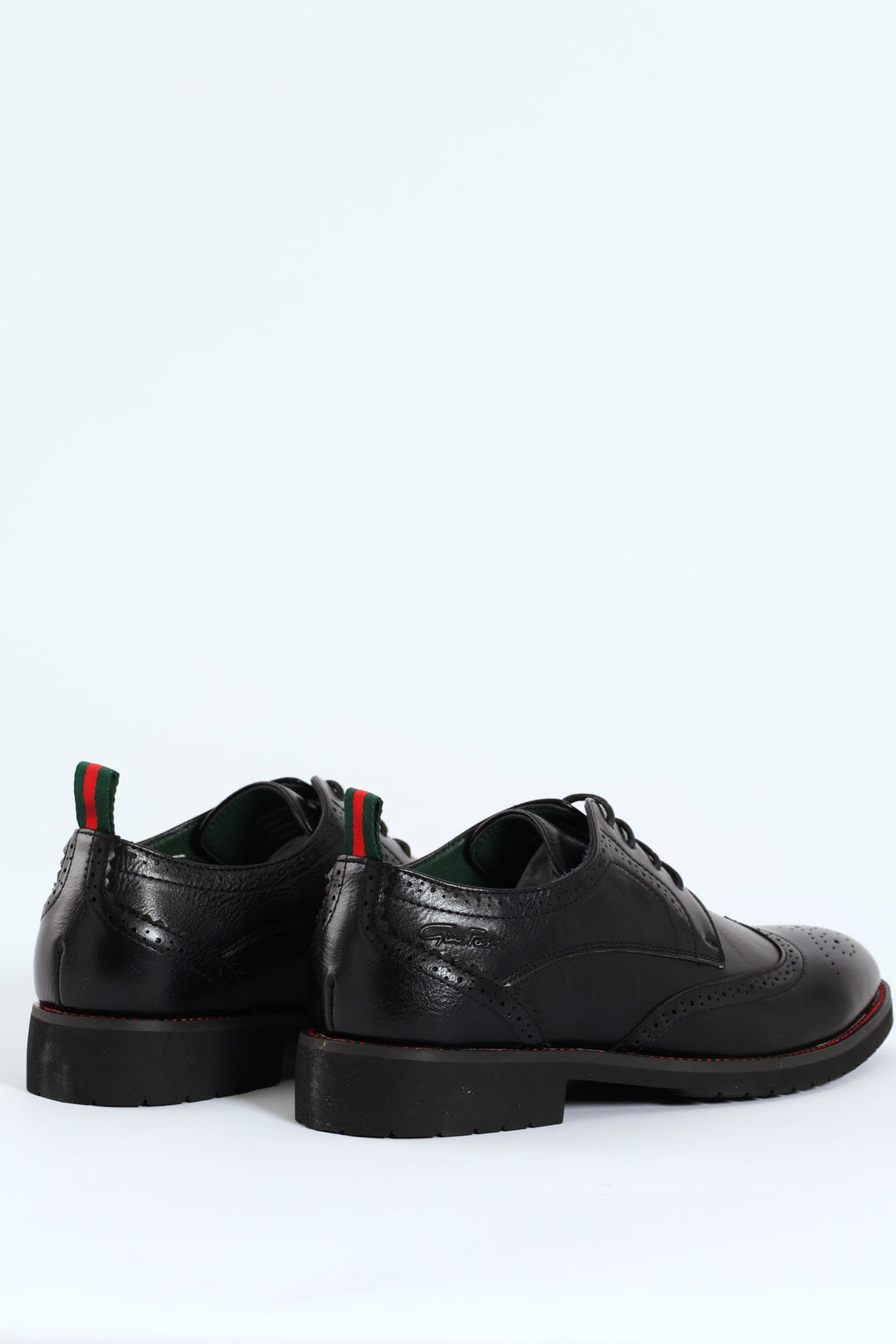 Brogue Apron Lace Up Derby Shoe - Black