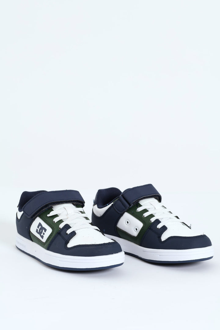 Boys Manteca 4 Lowcut Sneaker - White/Blue