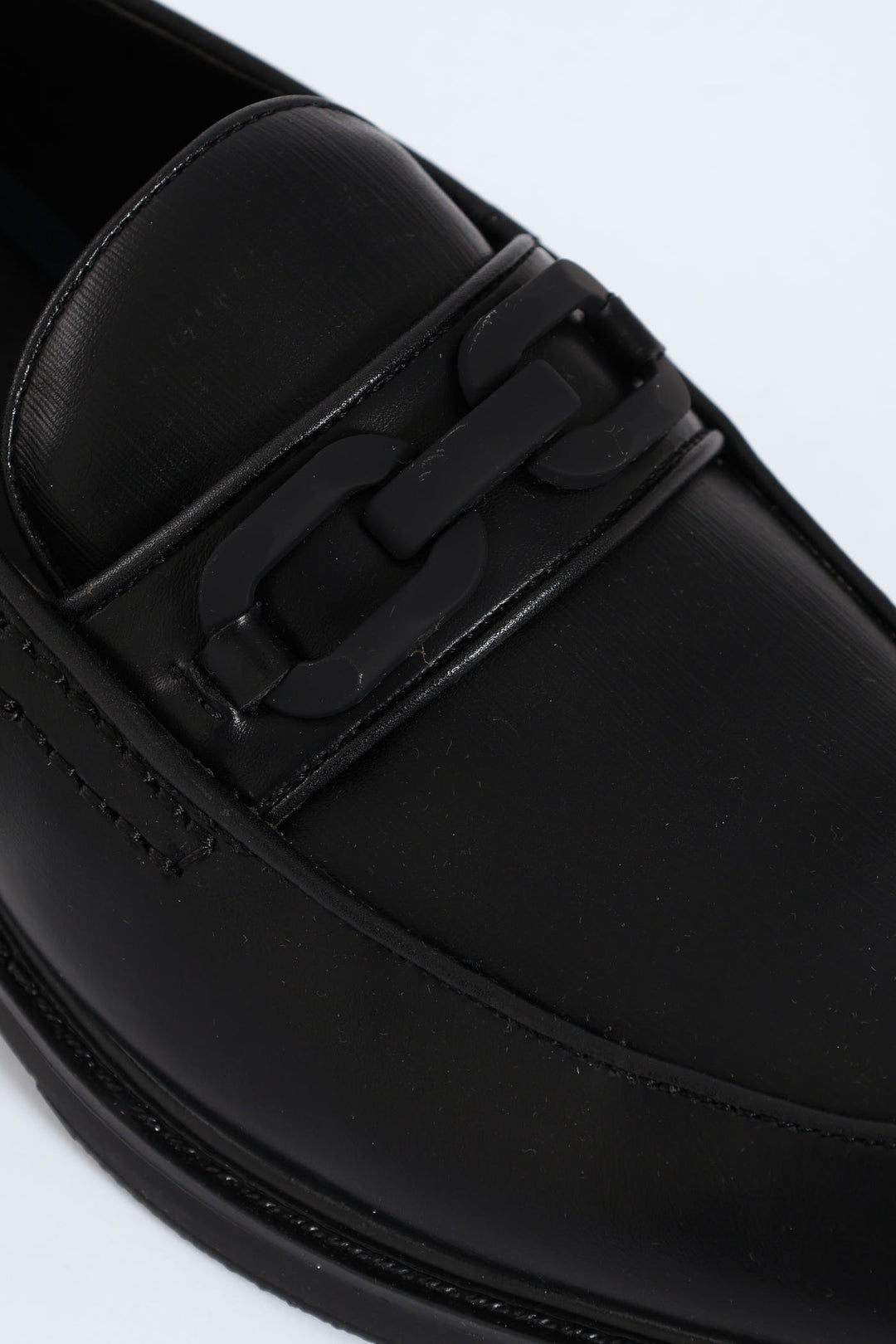 Hatton Metal Trim Heeled Slip In Loafer - Black