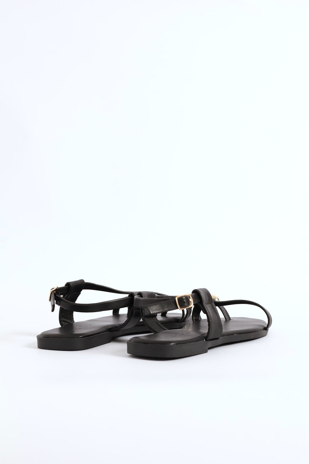 Crosstrap Detail Toe Post Sandal - Black