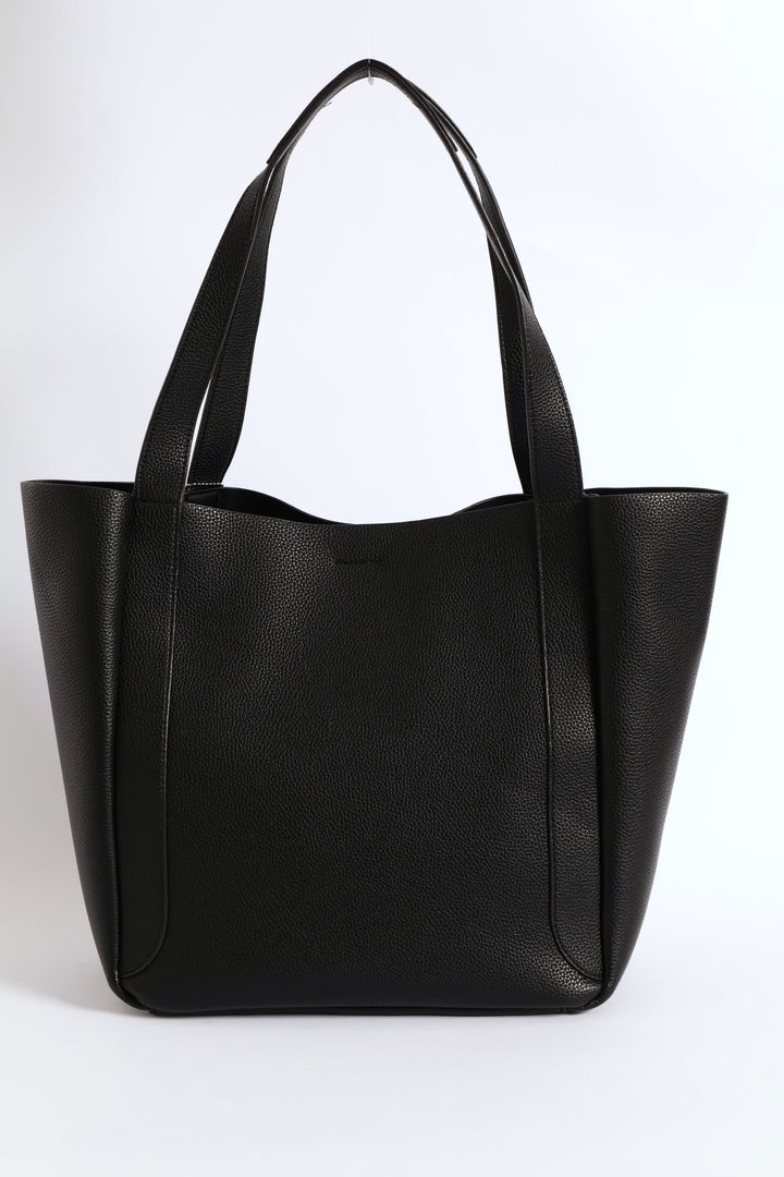 Blair Pebble Tote Bag - Black