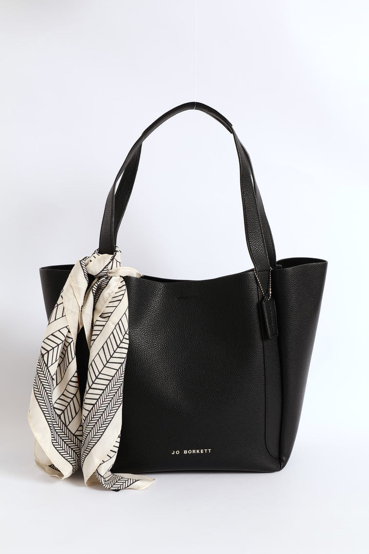 Blair Pebble Tote Bag - Black