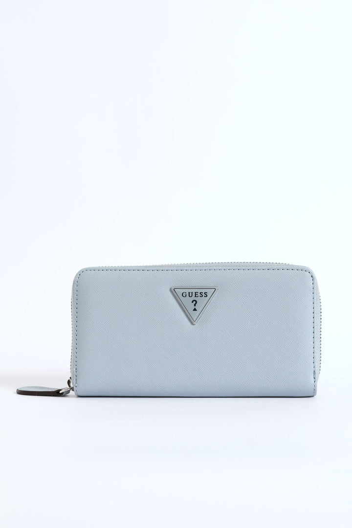 Viviette Medium Zip Around Purse - Blue