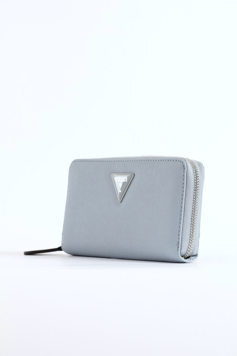 Viviette Medium Zip Around Purse - Blue