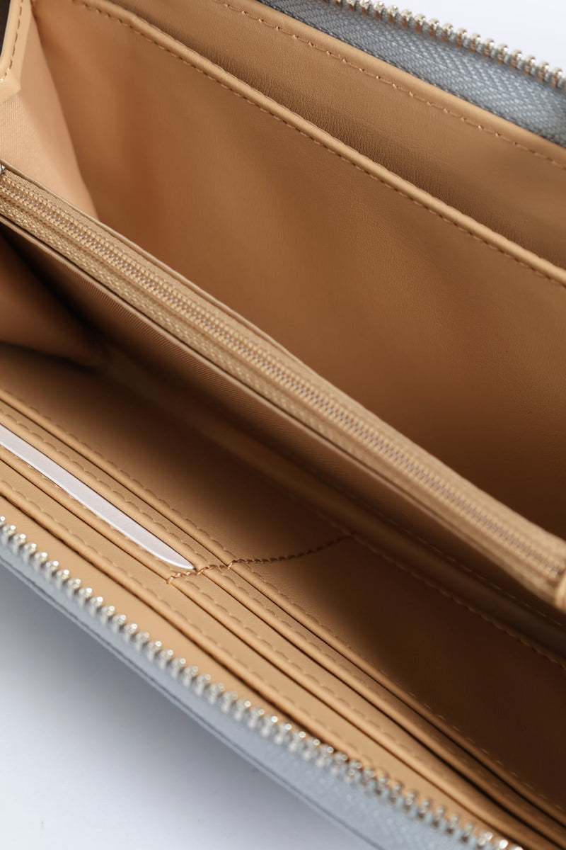 Viviette Medium Zip Around Purse - Blue