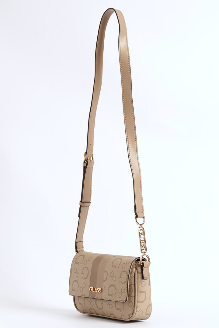 Wester Flap Crossbody Bag - Taupe
