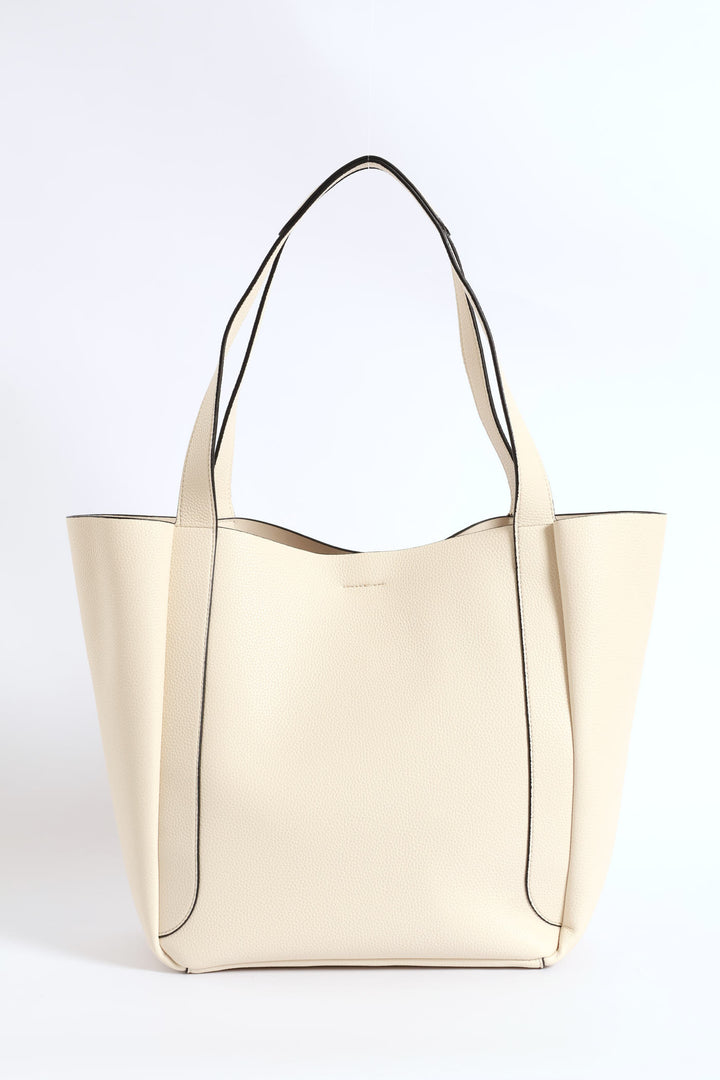 Blair Pebble Tote Bag - Cream