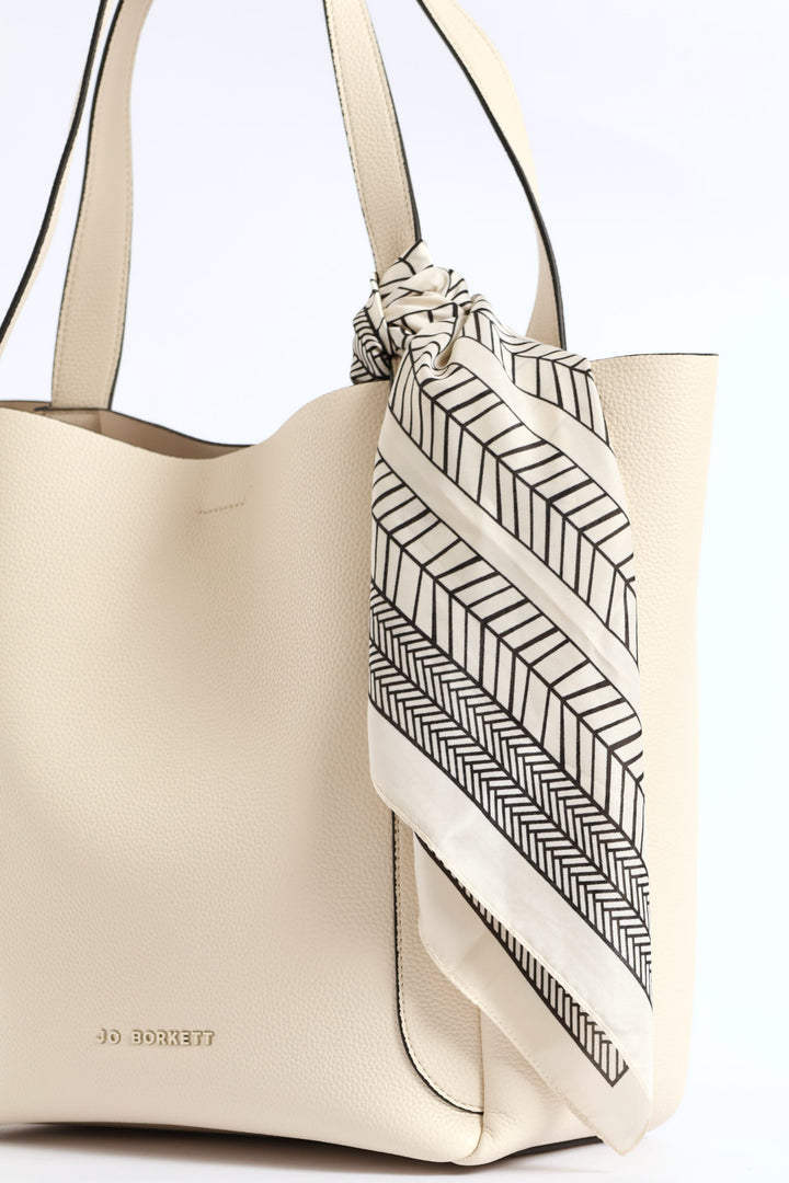 Blair Pebble Tote Bag - Cream