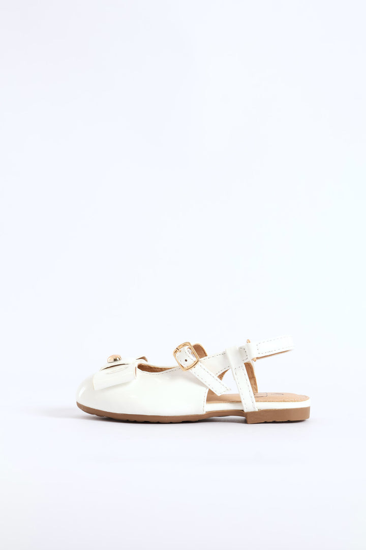 Pre-Girls Occasion Heeled Pump - White