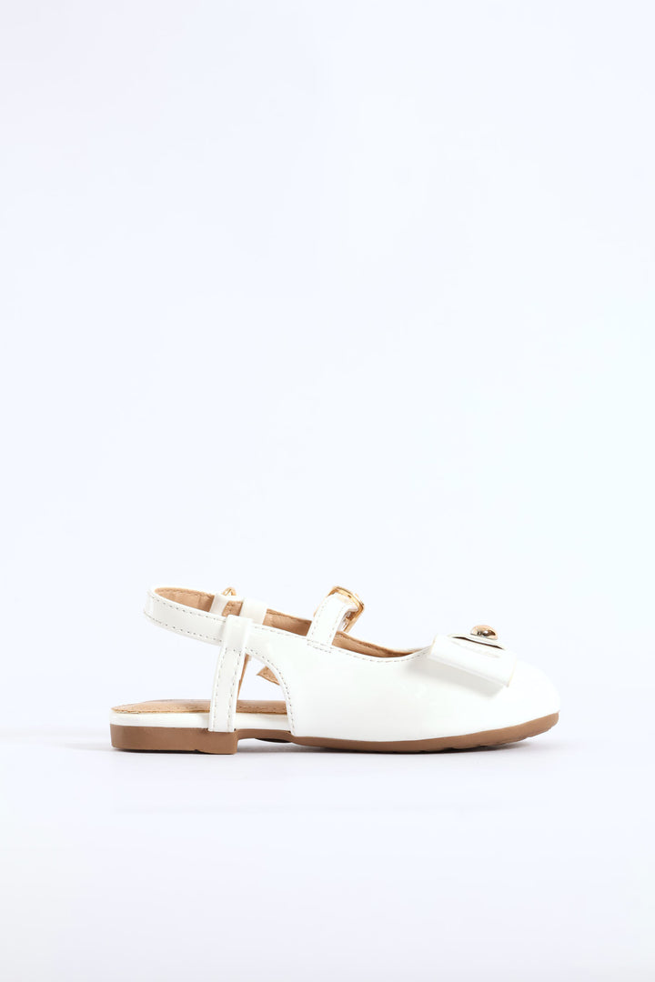 Pre-Girls Occasion Heeled Pump - White