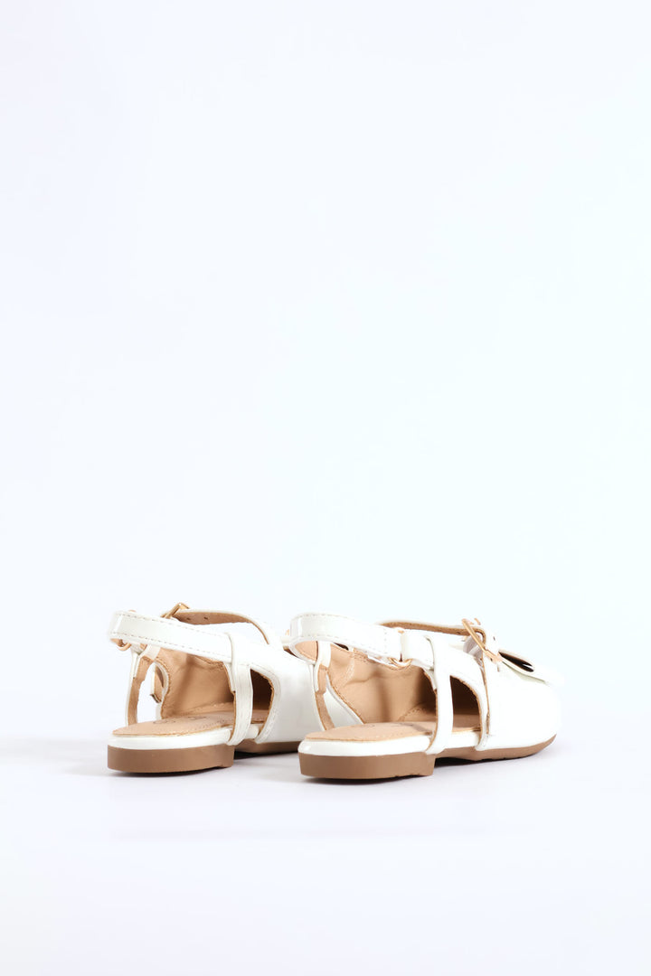 Pre-Girls Occasion Heeled Pump - White