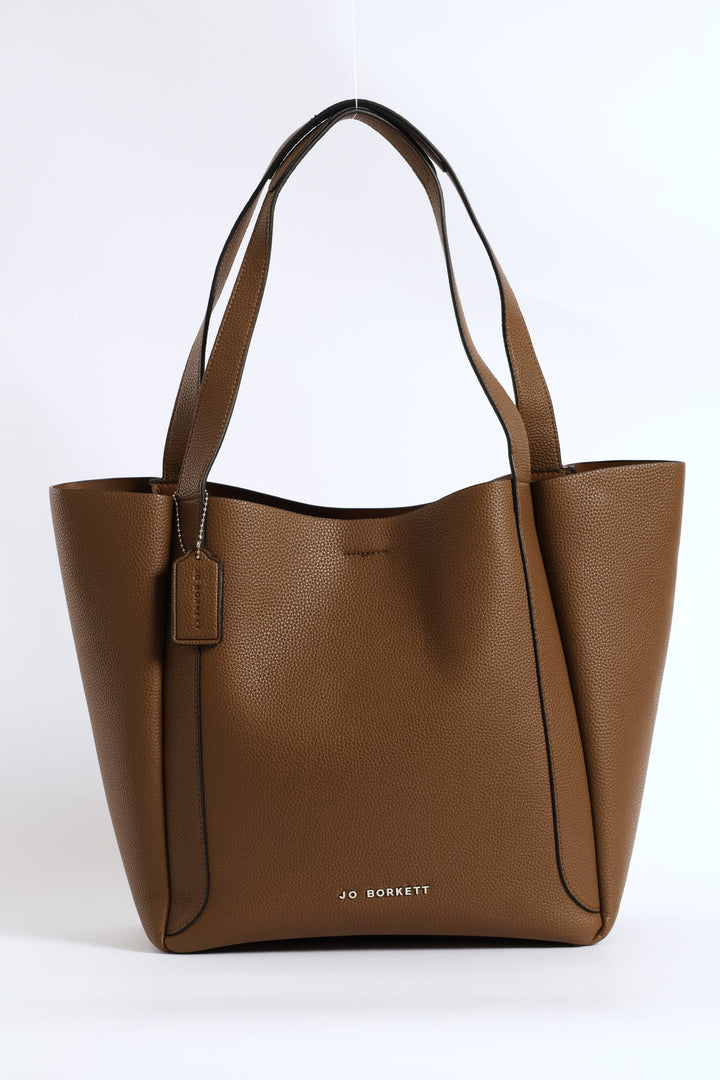 Blair Pebble Tote Bag - Brown