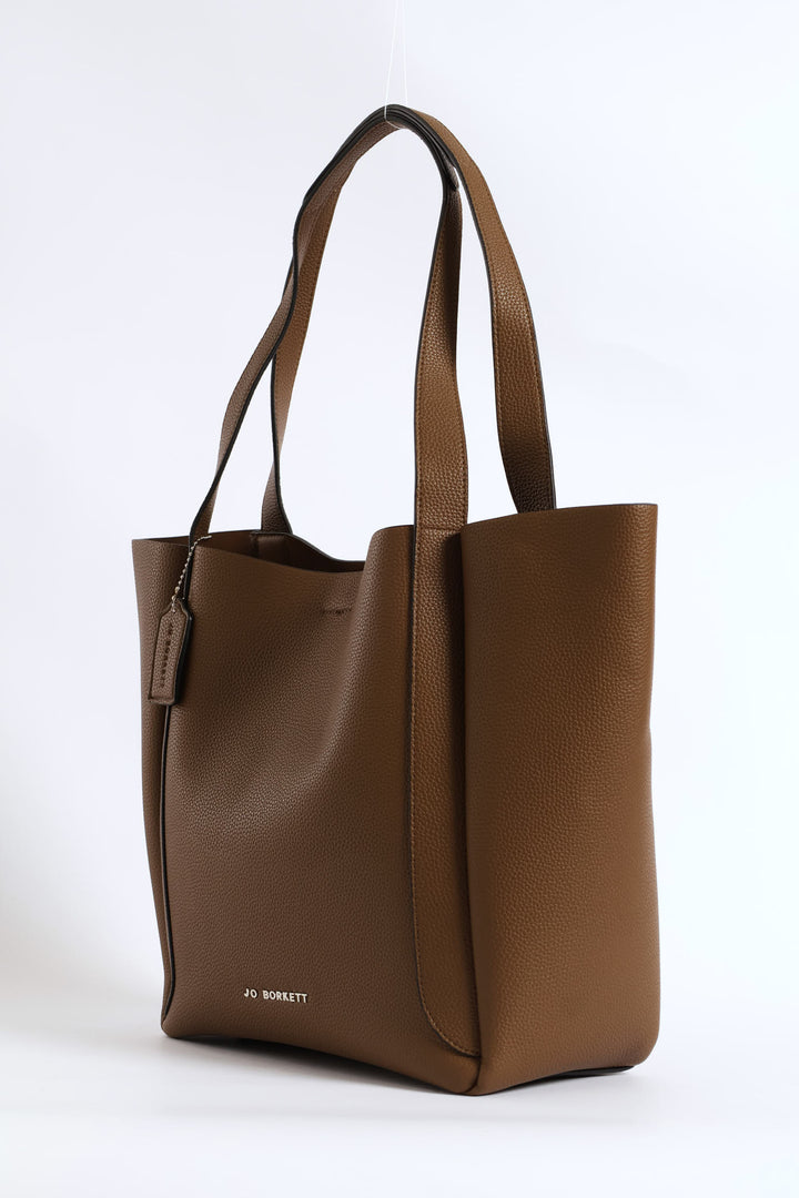 Blair Pebble Tote Bag - Brown